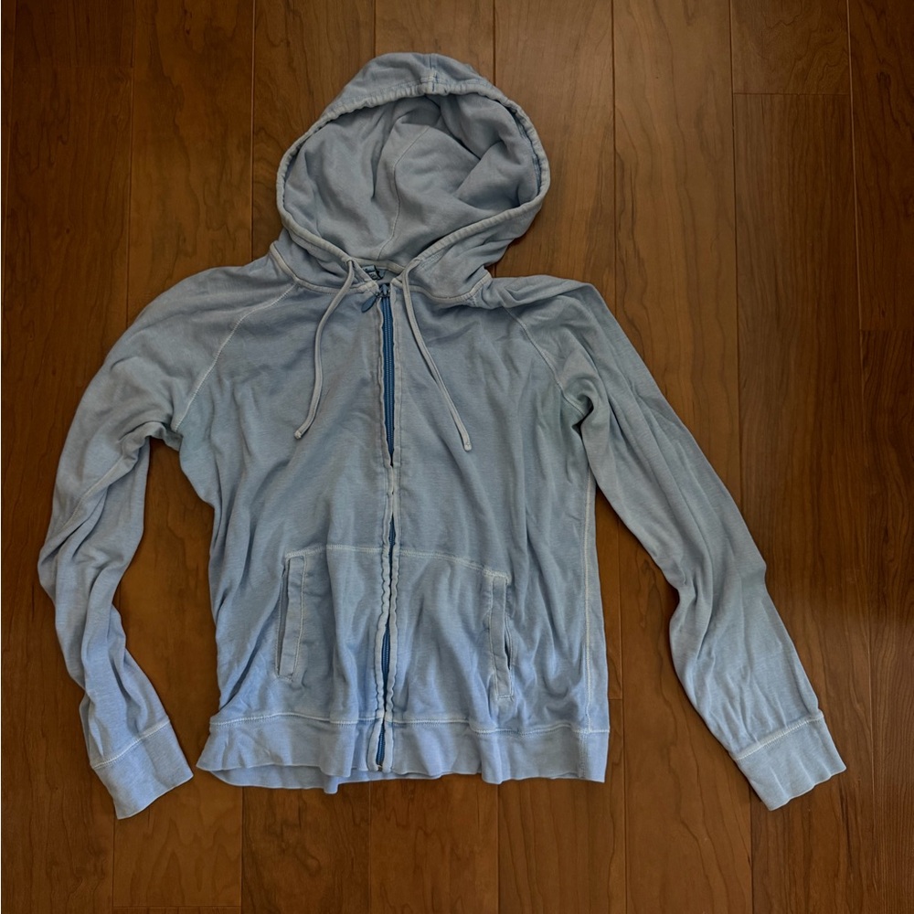 GAP Light Blue Hooded Zip Sweatshirt